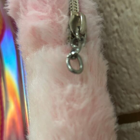 Juicy Couture Fluffy Plush Rainbow Mini Backpack - Picture 5 of 7